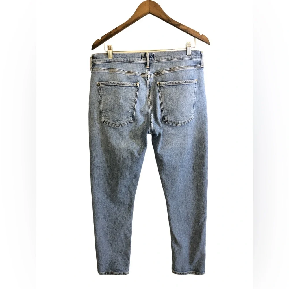 *SOLD* Agolde Toni Mid Rise Straight Size 31 Light Wash - Picture 4 of 5
